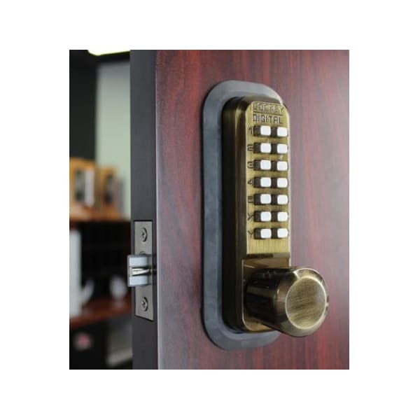 Mechanical Keyless Lock W/ Passage Double Combination Antique Brass
